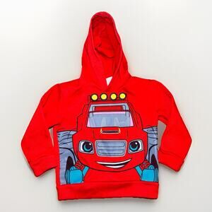 Nickelodeon Blaze Monster Machines Hoodie Sweatshirt Toddler Boys 4T Red